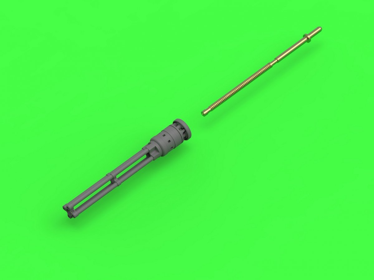 Master AM-48-126 Mi-24 (Hind D/E) - JakB-12.7 machine gun barrel and DUAS probe (metal and resin parts) 1/48 – immagine 3
