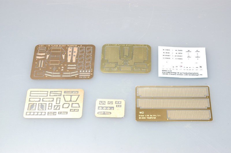 Trumpeter 01523 German 2cm Flakvierling 38 Auf Selbstfahrlafette 1/35 – imagen 4