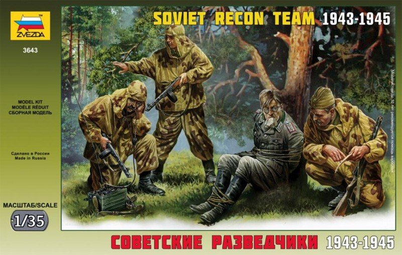 Zvezda 3643 Équipe de reconnaissance soviétique 1943 - 1945 (1/35) 