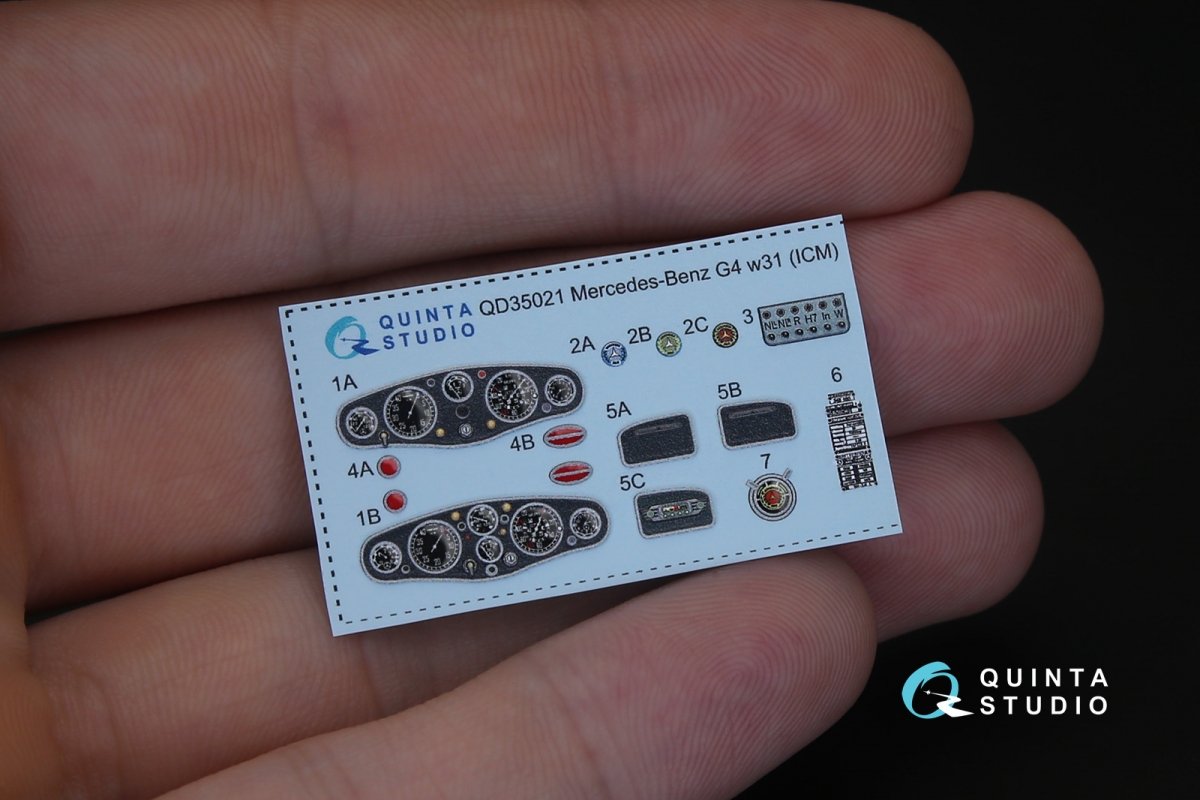Quinta Studio QD35021 Mercedes-Benz G4 W31 3D-Printed &amp;amp; coloured Interior on decal paper (for all kit) 1/35 – imagen 2