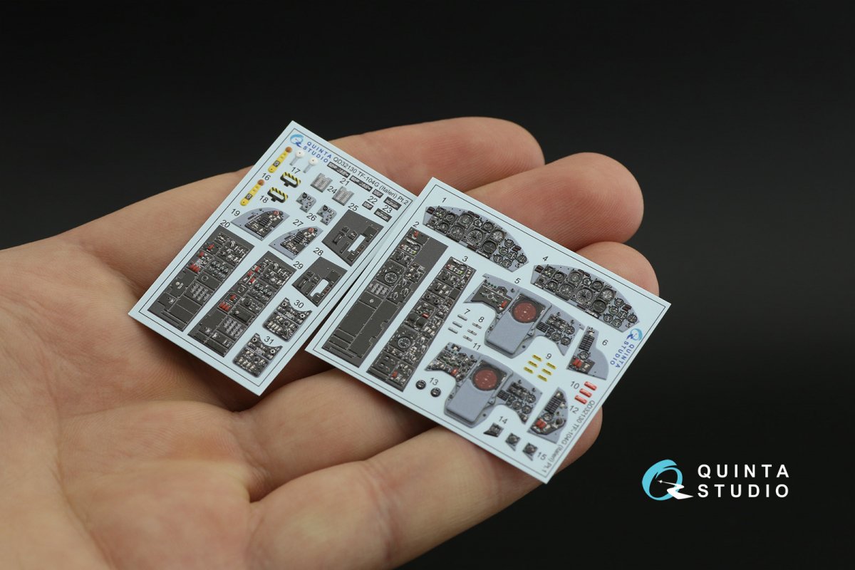 Quinta Studio QD32130 TF-104G 3D-Printed &amp;amp; coloured Interior on decal paper (Italeri) 1/32 – imagen 3