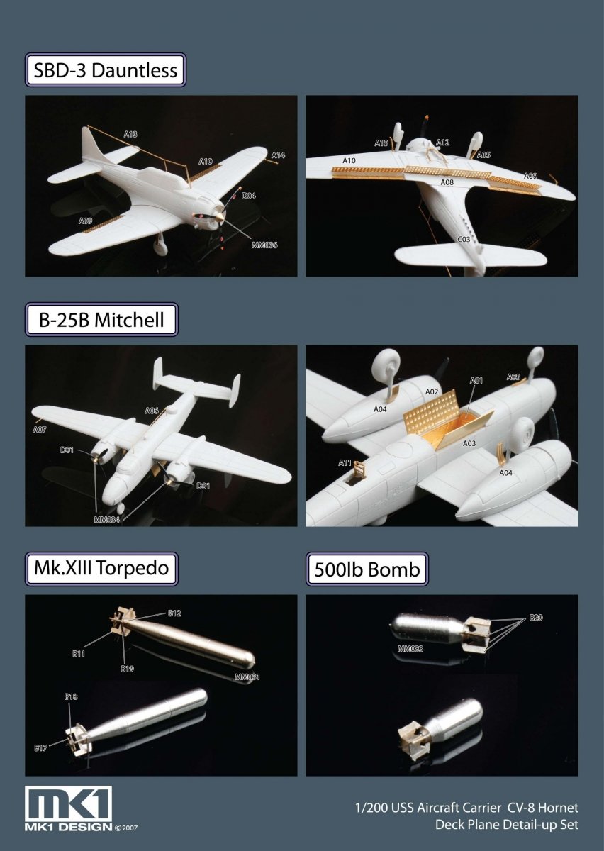 MK1 Design MS-20012 WWII US DECK PLANE SET I 1/200 – image 9