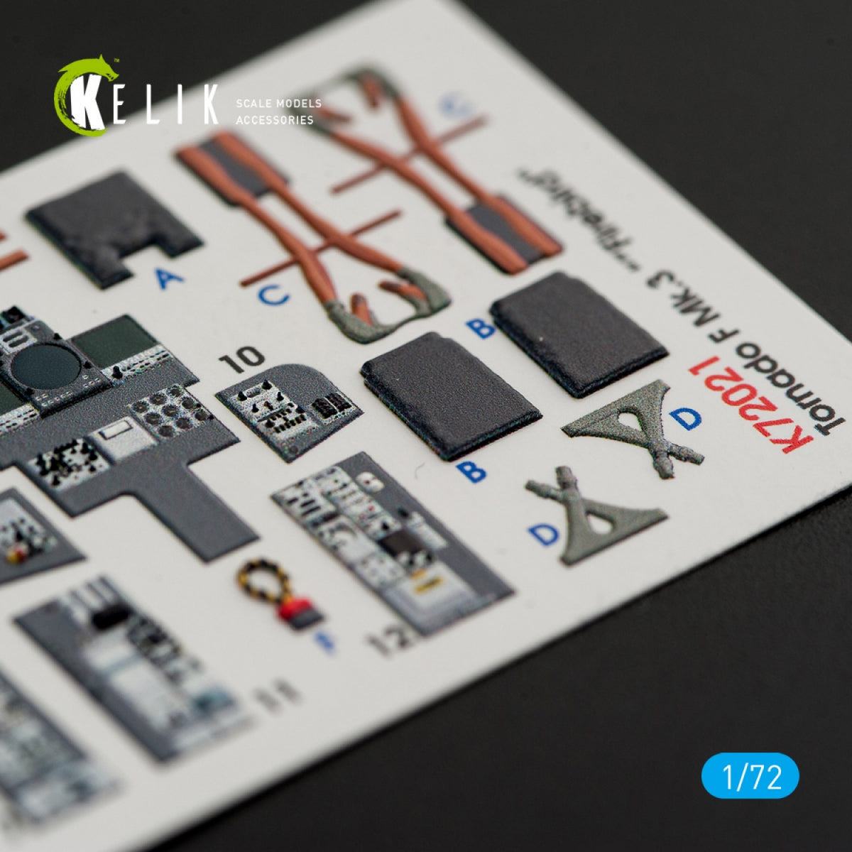 KELIK K72021 TORNADO F MK.3 &amp;quot;FIREBIRD&amp;quot; INTERIOR 3D DECALS FOR HASEGAWA 1/72 – image 2