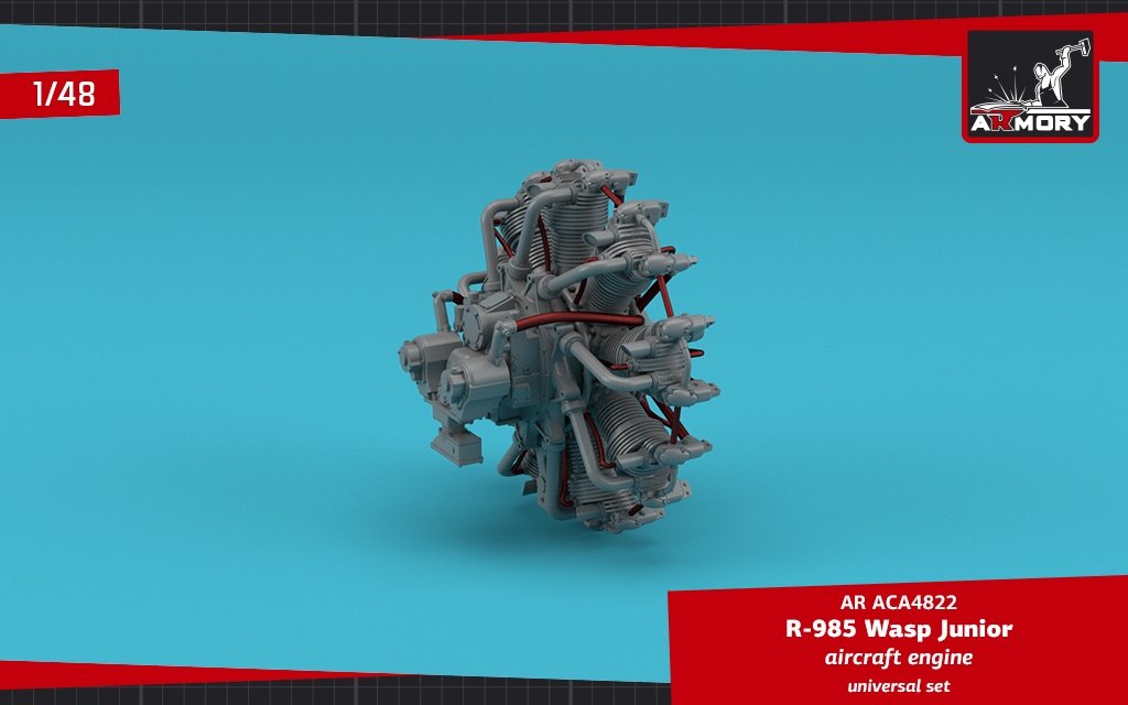 Armory Models ACA4822 R-985 Wasp Junior US aircraft engine 1/48 – imagen 5