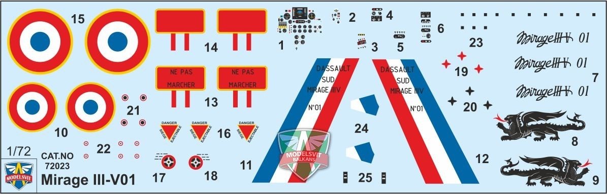 Modelsvit 72023 Mirage III V-01 French VTOL 1/72 – Bild 7
