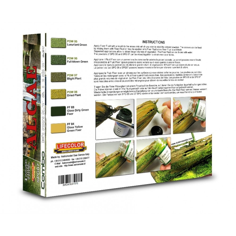 Lifecolor SPG07 Powder and Fixer set Algae 6x22ml – imagen 2