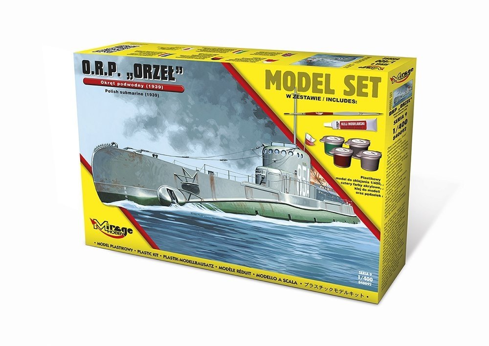 Mirage Hobby 840092 ORP &amp;#39;ORZEŁ&amp;#39; Polski Okręt Podwodny 1939 1/400 Model set – Bild 2