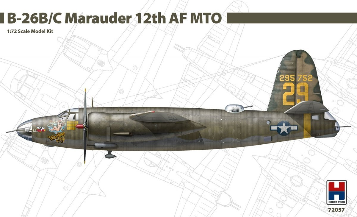 Hobby 2000 72057 B-26B/C Marauder (HASEGAWA + CARTOGRAPH + MASKS) 1/72