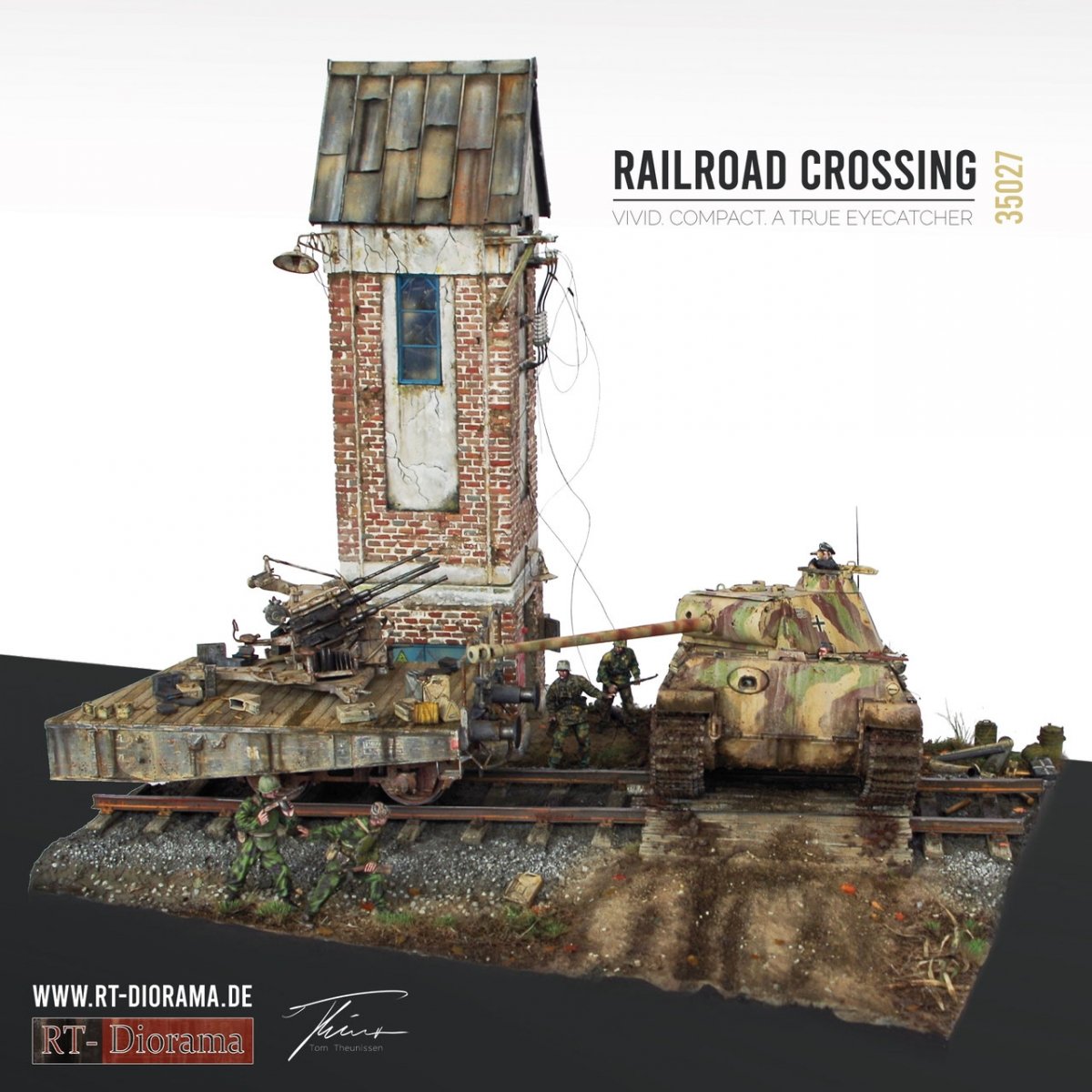 RT-Diorama 35027 Diorama-Base: Railroad Crossing 1/35 – Bild 2
