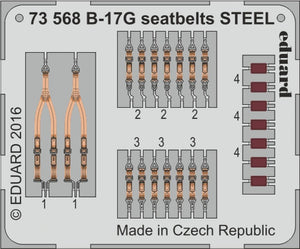Eduard 73568 B-17G seatbelts STEEL AIRFIX 1/72