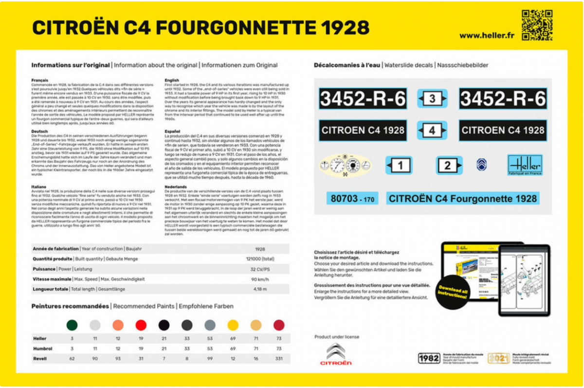 Heller 56703 - STARTER KIT Citroen C4 Fourgonette 1926 in 1/24 – image 4
