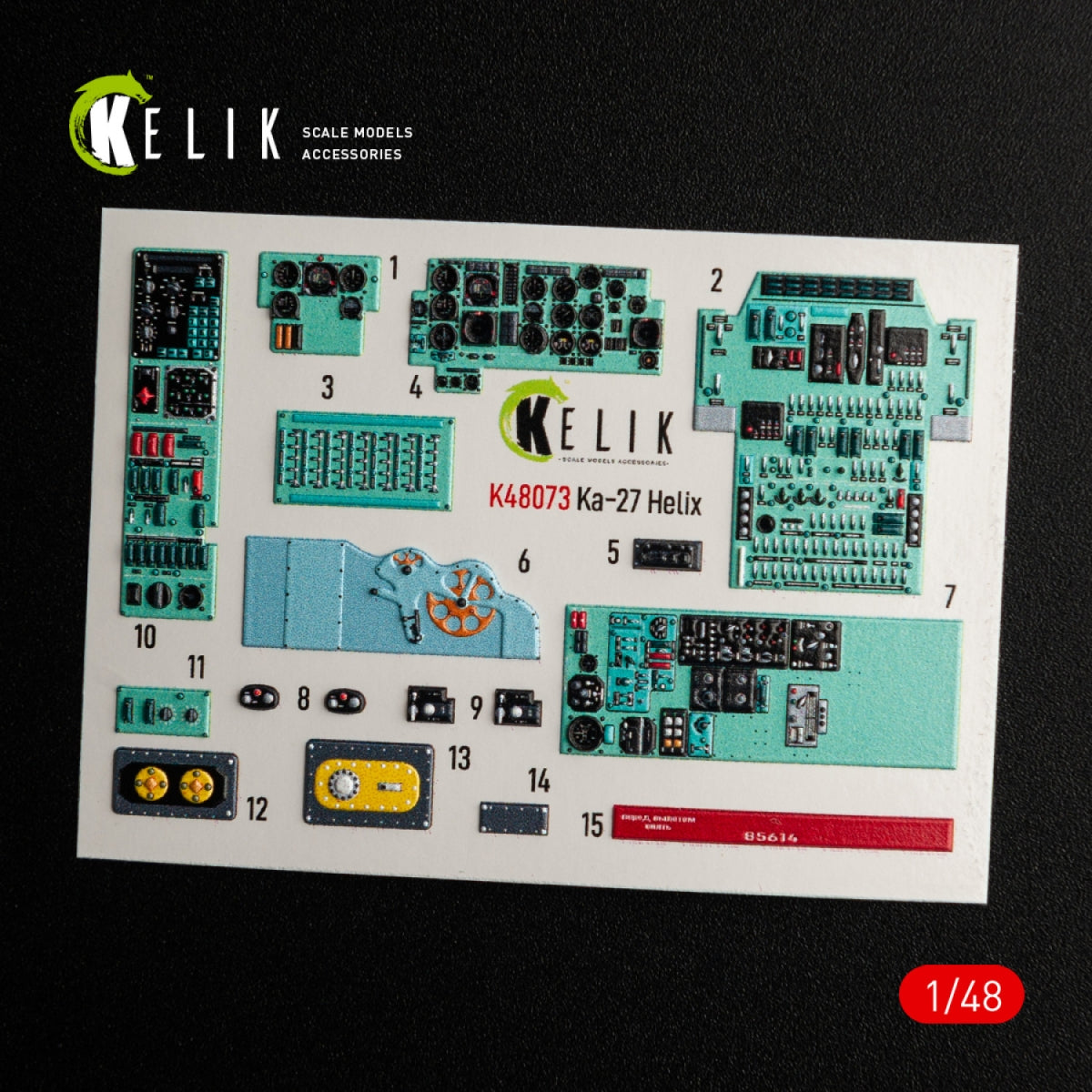 KELIK K48073 Ka-27 Helix interior 3D decals for HobbyBoss kit 1/48 – immagine 2