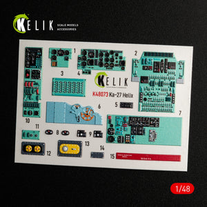 KELIK K48073 Ka-27 Helix interior 3D decals for HobbyBoss kit 1/48 – immagine 2