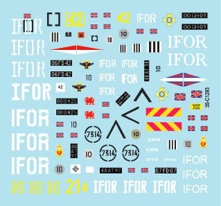 Star Decals 35-C1293 British Scimitar CVR(T) in Bosnia. IFOR markings. FV107 Scimitar, FV103 Spartan and FV105 Sultan 1/35 – zdjęcie 3