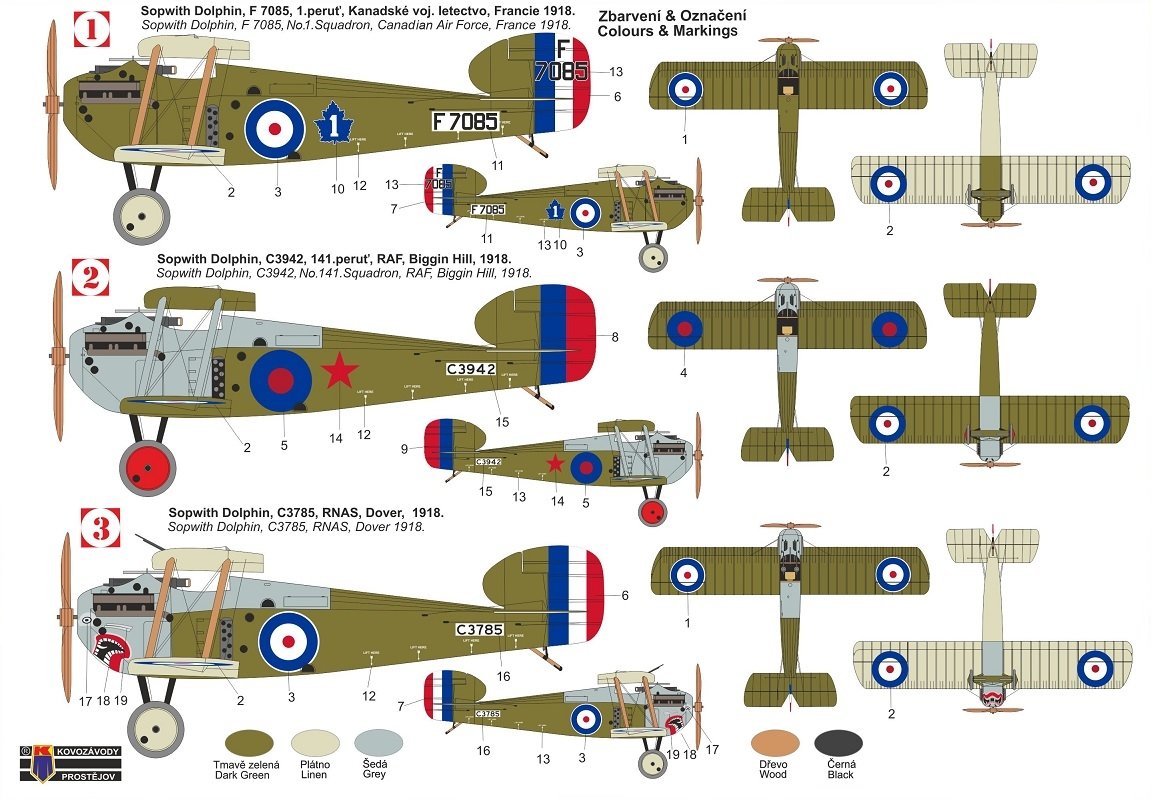 Kovozavody Prostejov KPM0274 Sopwith Dolphin „Special Markings“ 1/72 – imagen 2