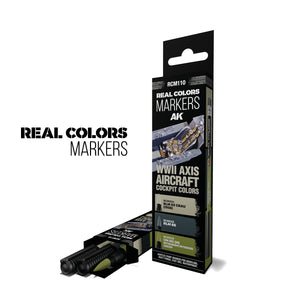 AK Interactive RCM110 WWII AXIS AIRCRAFT COCKPIT COLORS – RC MARKERS SET RCM024 RCM025 RCM029 – zdjęcie 2