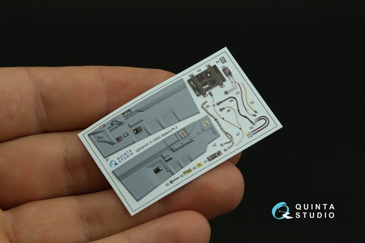 Quinta Studio QD32141 F-104G 3D-Printed &amp;amp; coloured Interior on decal paper (Italeri) 1/32 – imagen 6