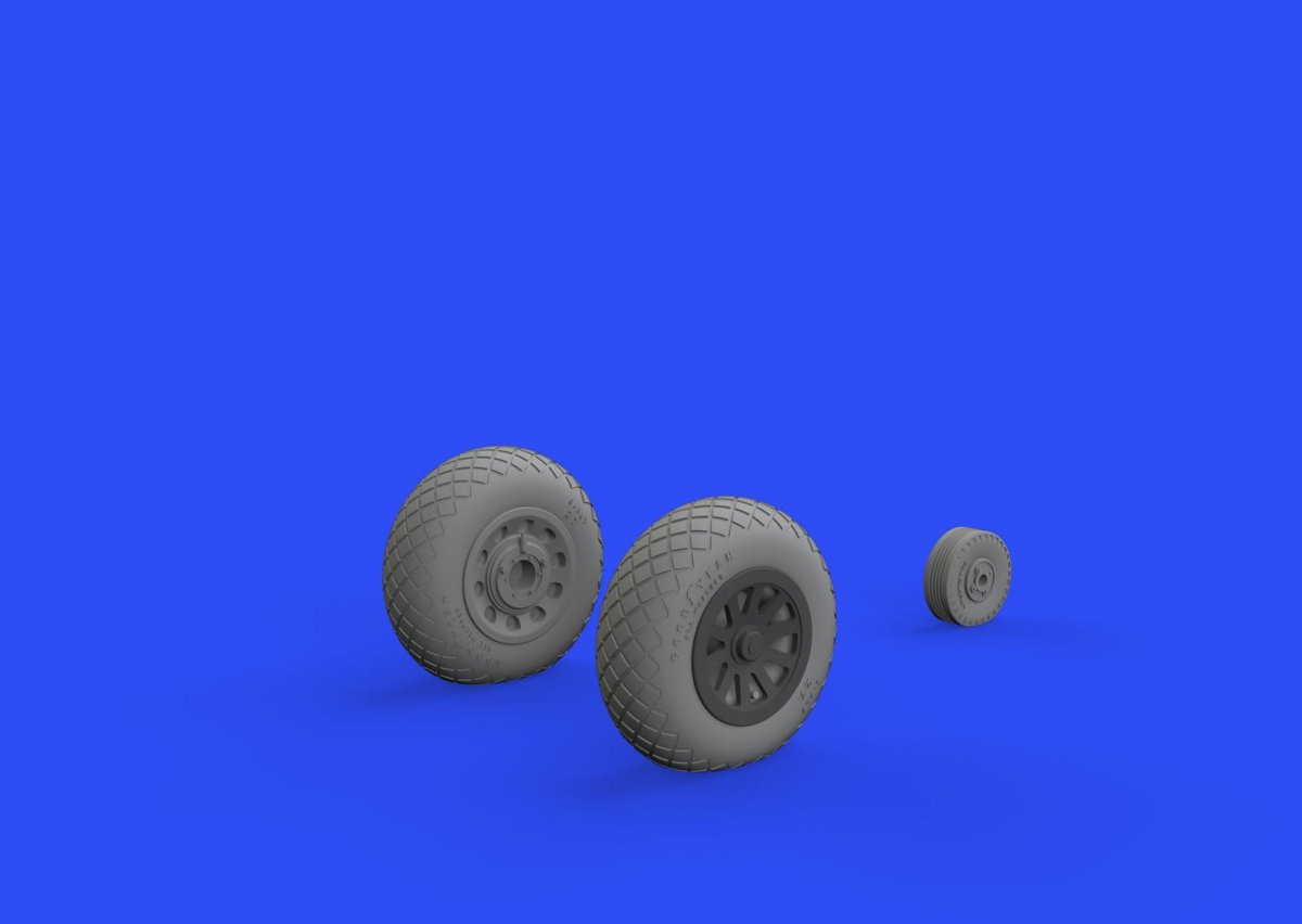 Eduard 648511 P-51D wheels diamond tread 2 1/48 EDUARD – imagen 2