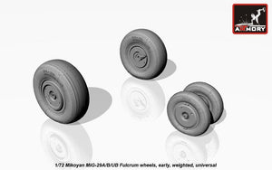 Armory Models AW72037 Mikoyan MiG-29A/B/UB Fulcrum weighted wheels, early 1/72 – Bild 2