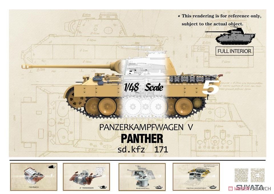 Suyata NO-001 Panther A w/ Zimmerit &amp;amp; Full Interior + 16t Strabokran w/ Maintenance 1/48 – imagen 6