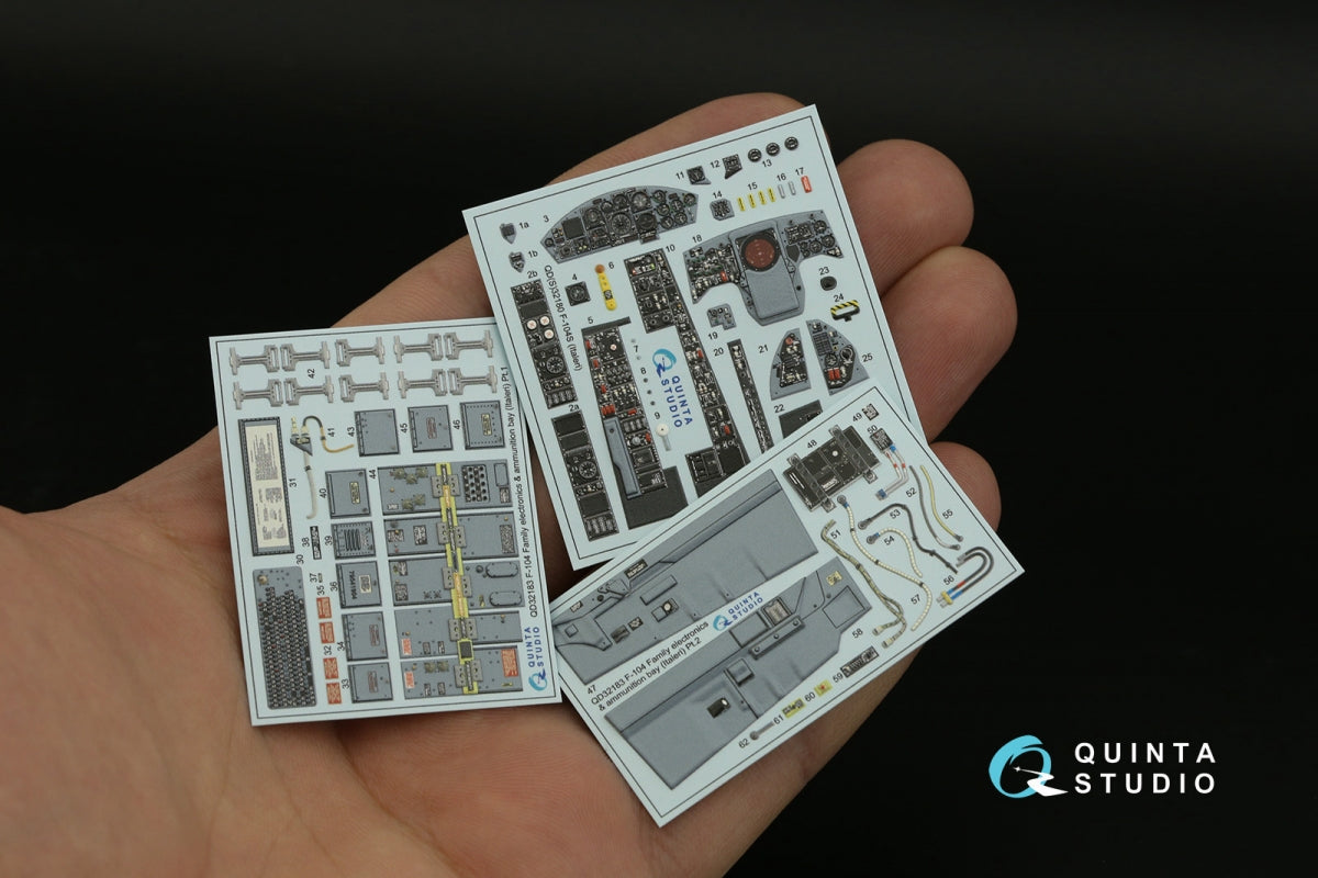 Quinta Studio QD32180 F-104S 3D-Printed coloured Interior on decal paper (Italeri) 1/32 – imagen 2