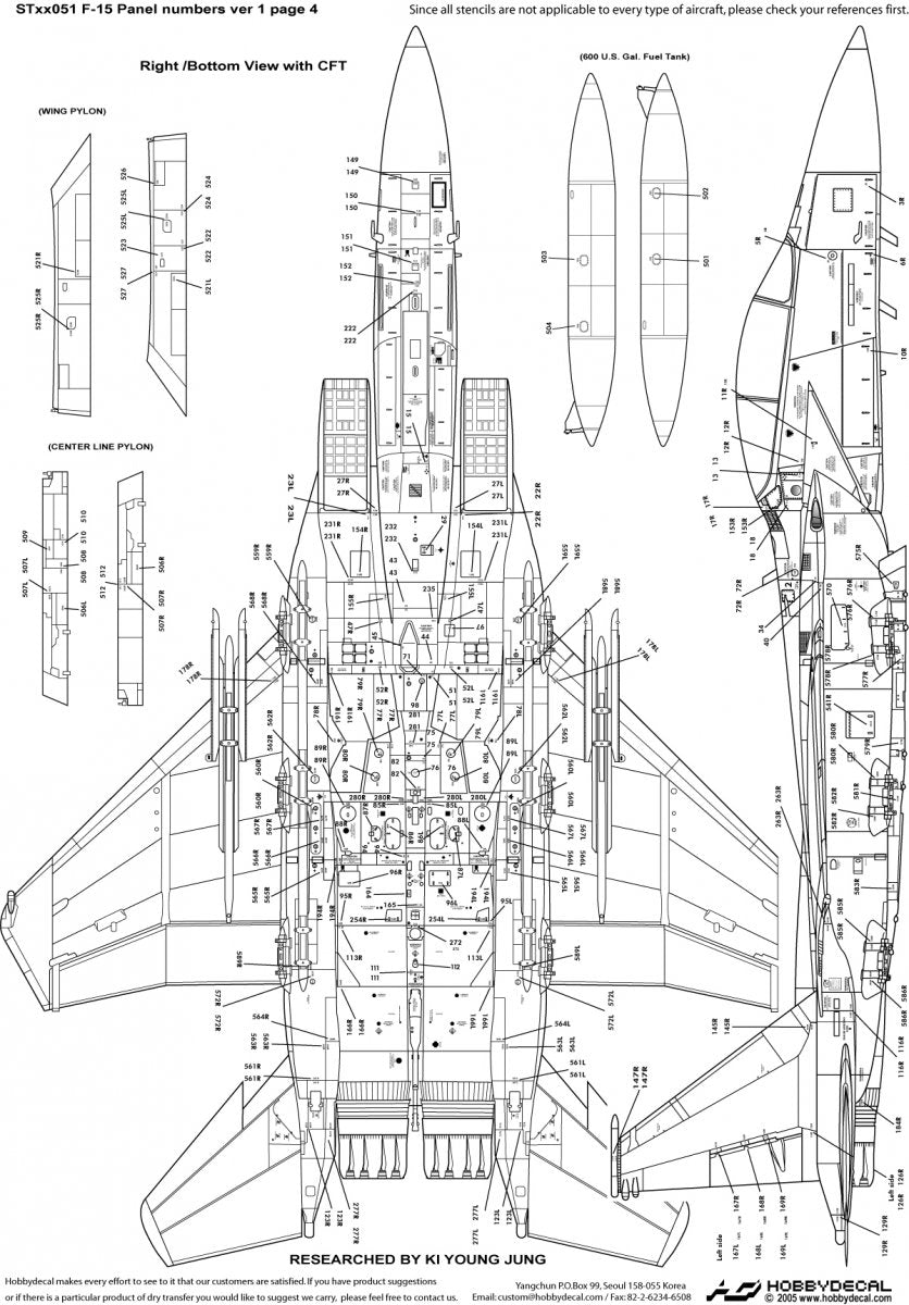 HobbyDecal ST32051V1 F-15 Panel numbers ver 1 1/32 – Bild 5