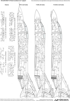 HobbyDecal ST32041V1 F-4 Panel numbers Black stencil font ver 1 1/32 – imagen 5