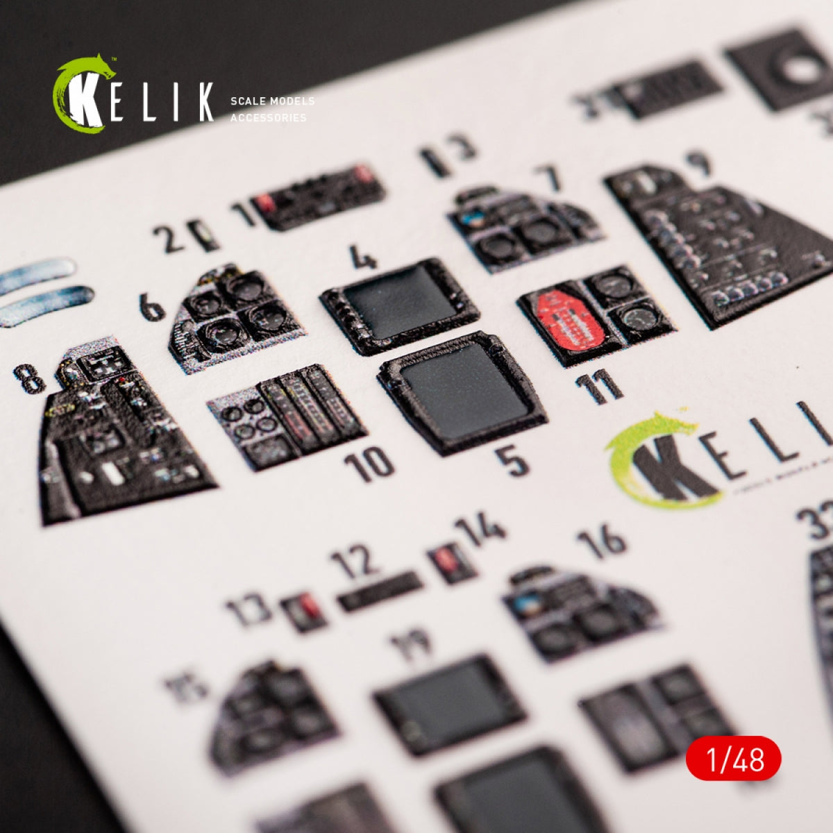KELIK K48066 F-14B TOMCAT INTERIOR 3D DECALS FOR GWH KIT 1/48 – imagen 5