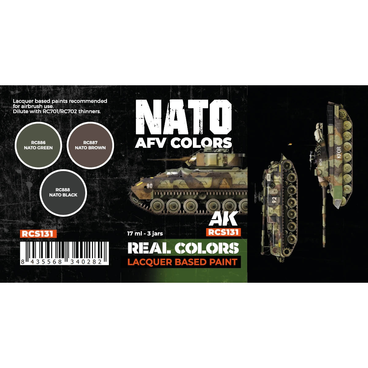 AK Interactive RCS131 NATO AFV Colors 3x17ml – image 2