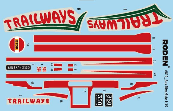 Roden 819 GMC PD-3751 « Silverside Trailwagon » Trailways Company 1/35 – image 2
