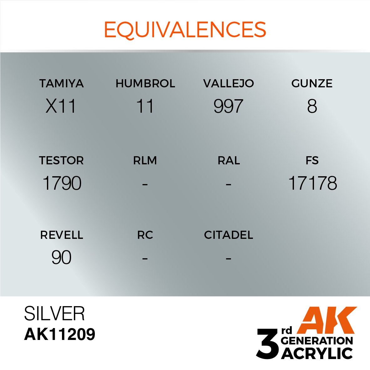 AK Interactive AK11209 ARGENT – MÉTALLISÉ 17 ml – image 3