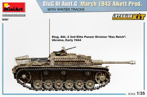 Mini Art 35367 StuG III Ausf. G March 1943 Alkett Prod. WITH WINTER TRACKS. INTERIOR KIT 1/35 – imagen 7