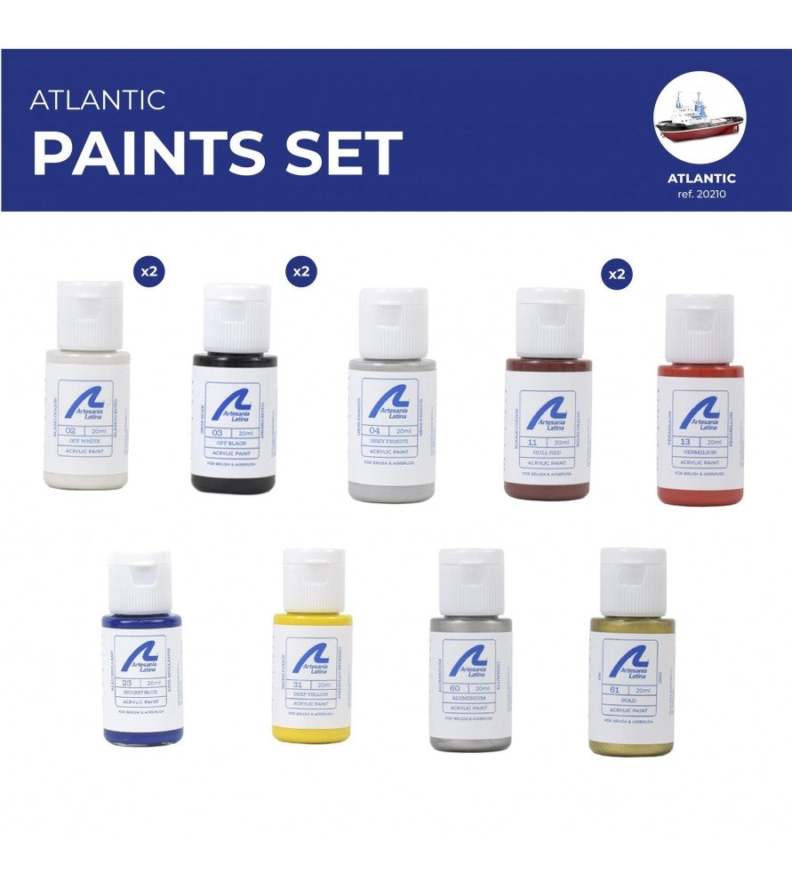 ARTESANIA LATINA 277PACK28 Zestaw farb akrylowych 12x20 ml - Atlantic tugboat