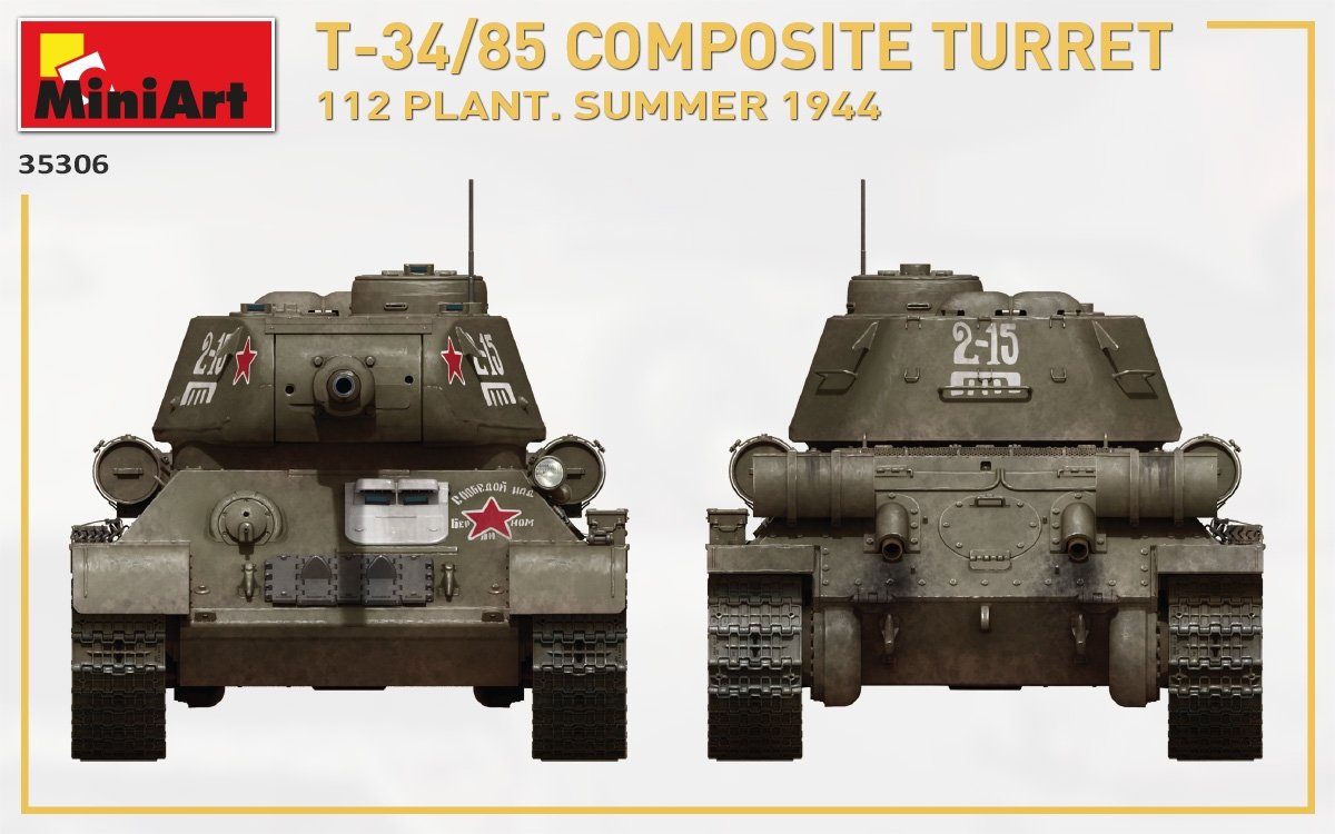 MiniArt 35306 T-34/85 COMPOSITE TURRET. 112 PLANT. SUMMER 1944 1/35 – zdjęcie 7