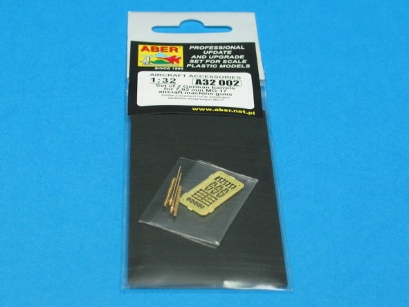 Aber A32002 Ensemble de 2 canons pour mitrailleuses d&amp;#39;avion allemandes MG 17 de 7,92 mm (1/32)  – image 5