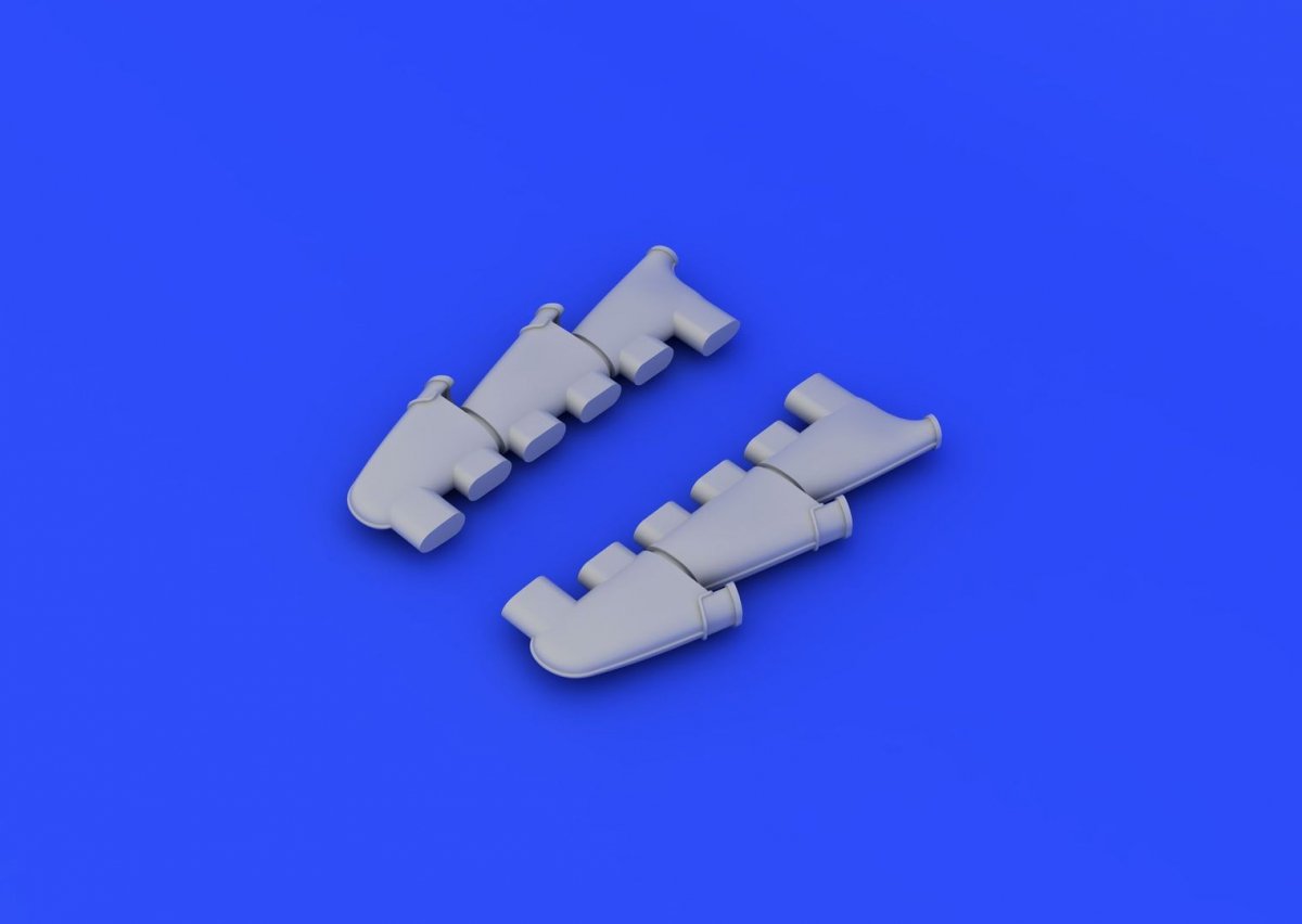 Eduard 648211 Spitfire Mk. I exhaust stacks 1/48 (AIRFIX) – zdjęcie 2