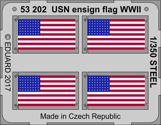 Eduard 53202 Drapeau de l'US Navy Seconde Guerre mondiale Acier 1/350