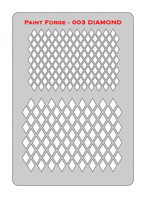 Paint Forge PFST003M STENCIL - DIAMONDS