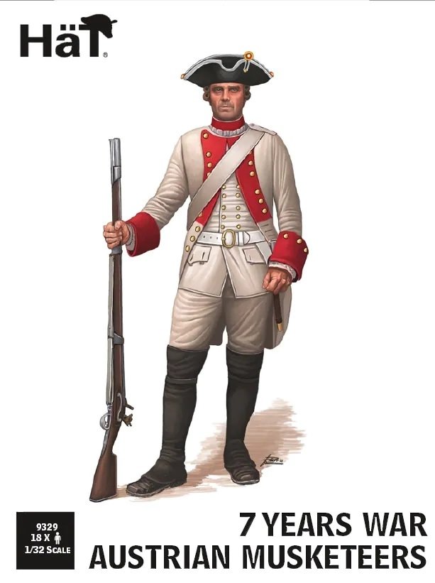 Chapeau 9329 Mousquetaires autrichiens de la guerre de Sept Ans, échelle 1/32 
