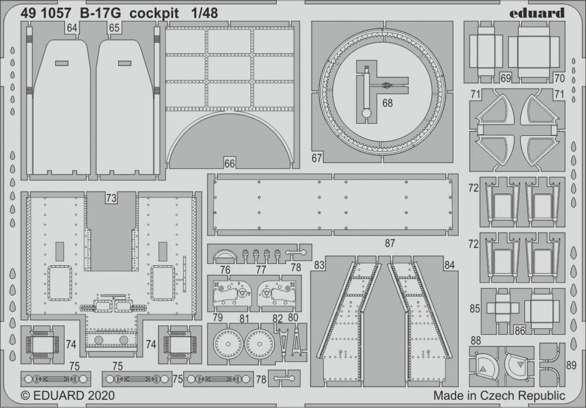 Eduard 491057 B-17G cockpit 1/48 HK MODELS – immagine 2