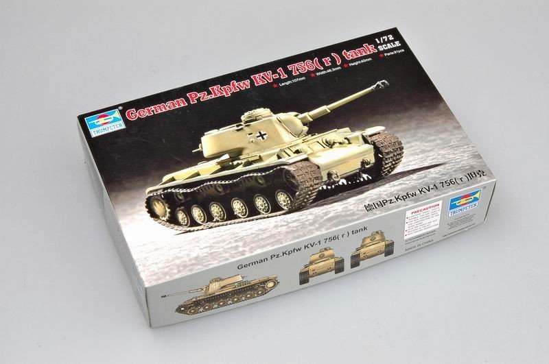 Trumpeter 07265 German Pz.Kpfw KV-1 756( r ) tank 1/72 – imagen 2