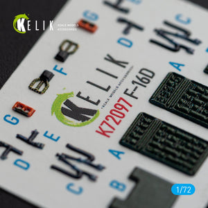 KELIK K72097 F-16D interior 3D decals for Revell kit 1/72 – zdjęcie 8