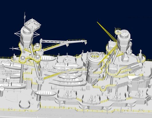 Trumpeter 03701 USS Arizona BB-39 1/200 – imagen 5