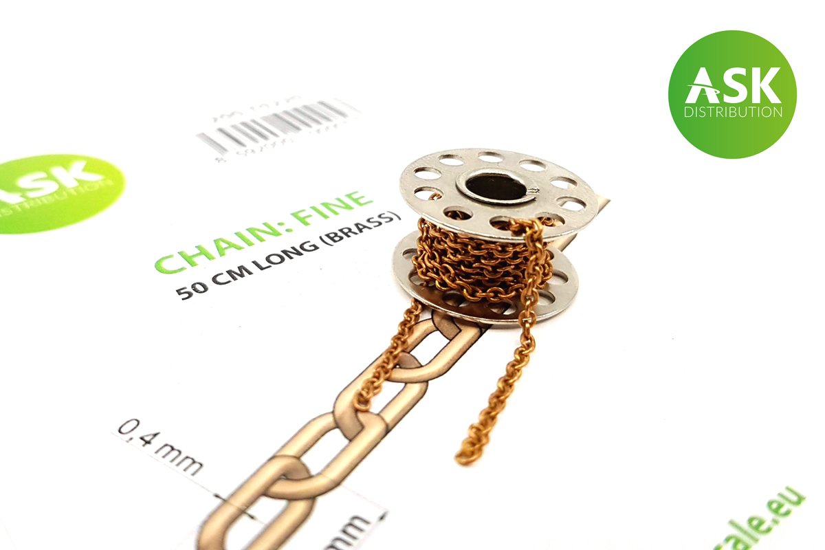 Chaîne ASK T0220 : Fine - 50 cm de long (laiton)