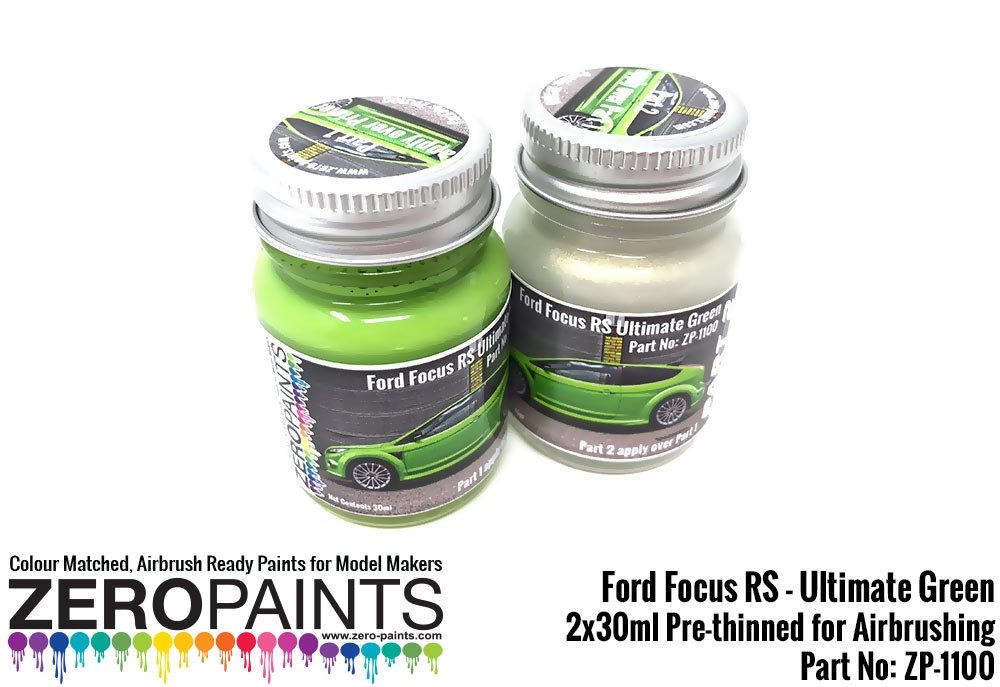 Peinture Zero Paints ZP-1100 Ford Focus RS Vert Ultime 2 x 30 ml