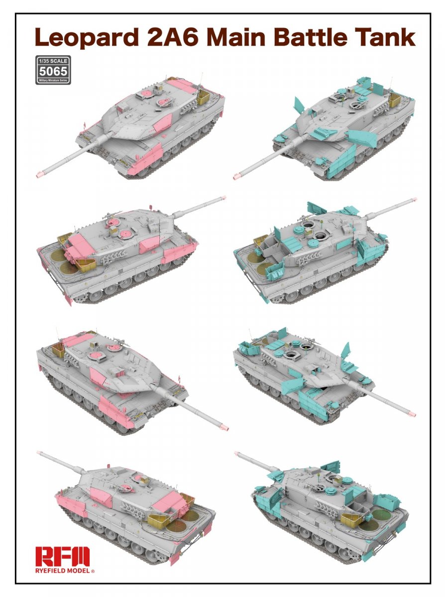 Maquette Rye Field 5065, char de combat principal Leopard 2A6, échelle 1/35 – image 3