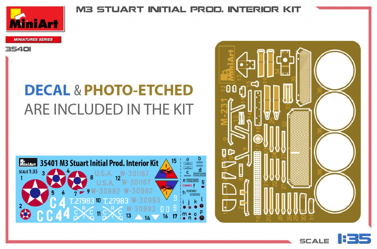 MiniArt 35401 M3 STUART INITIAL PRODUCTION 1/35 – zdjęcie 2