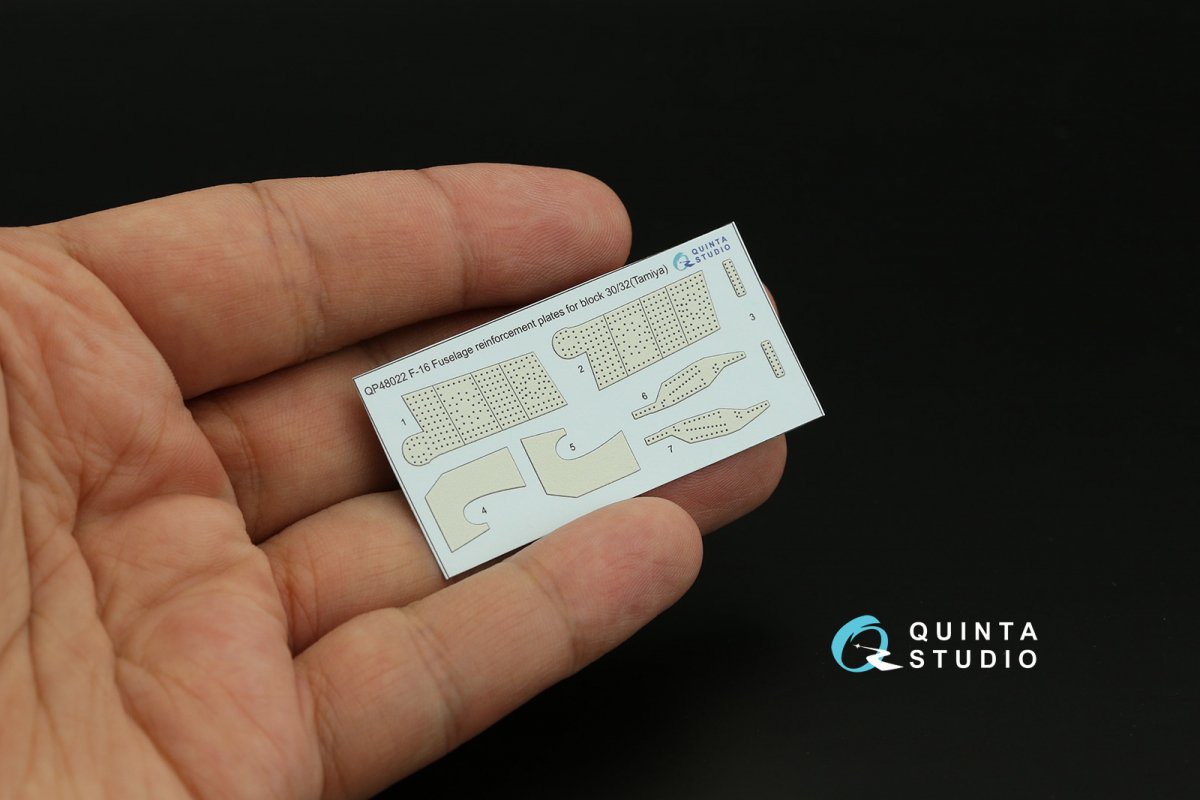 Quinta Studio QP48022 F-16 block 30/32 reinforcement plates (Tamiya) 1/48 – imagen 4