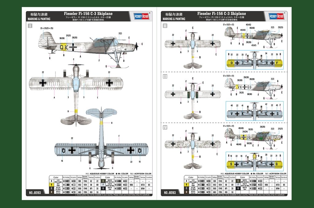 Hobby Boss 80183 Fieseler Fi-156 C-3 Skiplane 1/35 – imagen 4