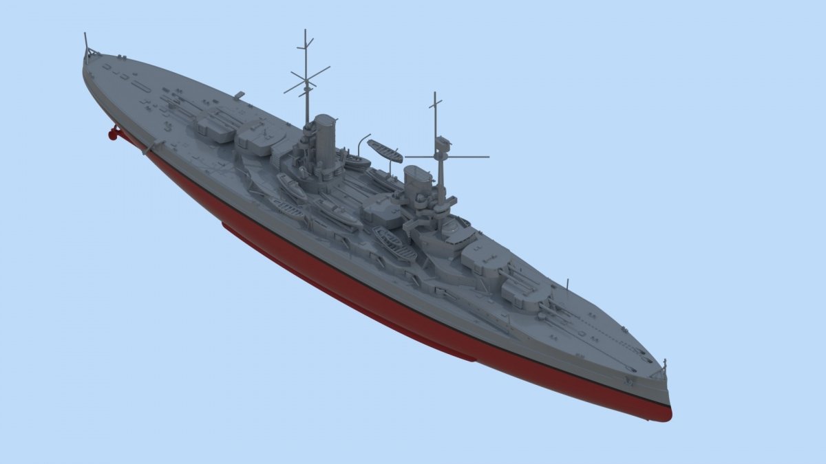 ICM S014 WWI German Battleship König (Full Hull OR Waterline) 1/700 – Bild 4